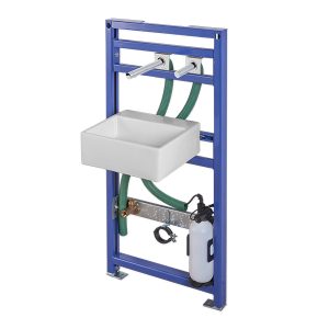 D28 DP Мыло и вода с монтажной рамой - A Complete soap & water system that includes a touch free soap dispenser and touch free faucet, activated by an IR sensor - D28 DP Soap & Water KE