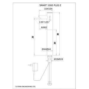 Dimensional Drawing - Touchless Deck Faucet - Smart_1000_Plus_E-pdf